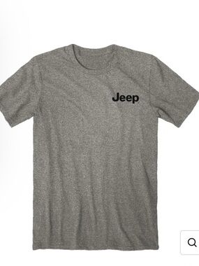 Jeep Heather Gray Crewneck T-Shirt with Black Logo Large